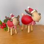 Mummy And Baby Wooden Reindeer Pair, thumbnail 3 of 5