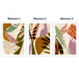 Earth Tone Abstract Leaf Print Set Of Three, thumbnail 8 of 12