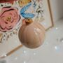 Christmas Tree Cream Marble Glass Bauble Ornament, thumbnail 5 of 5