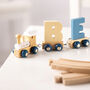 Engraved New Baby Polar Wooden Name Train, thumbnail 4 of 12