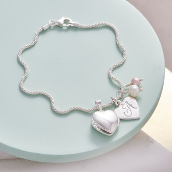 Birthstone Bracelet With Tiny Heart Locket, 9 of 12