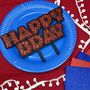 Spider Hero Style Happy Birthday Sign Cake Topper, thumbnail 3 of 4