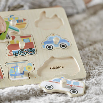 Vehicles Personalised Wooden Puzzle, 3 of 9