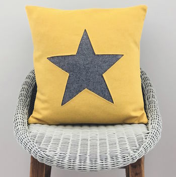 Vibrant Handmade Wool Cushion With Star, 4 of 9