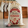 Personalised Santa Claus Cotton Christmas Sack, thumbnail 2 of 3