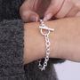 Gold Plated Or Silver Heavy Link Chain T Bar Bracelet, thumbnail 1 of 5