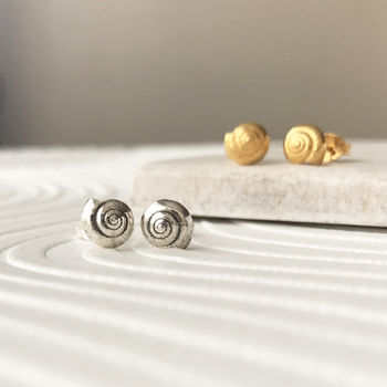 Little Sterling Silver Seashell Earrings, 2 of 9