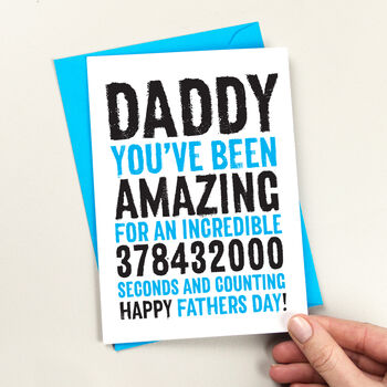 Best Dad In Seconds Father's Day Card Personalised, 2 of 4