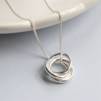 Three, Four Or Five Ring Interlinked Infinity Necklace, 2 of 3