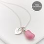 Personalised Sterling Strawberry Jelly Bean Necklace – Christening, Birthday Or Flower Girl Gift, thumbnail 1 of 5