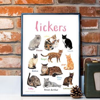 'Lickers' Cat Art Print, 3 of 3