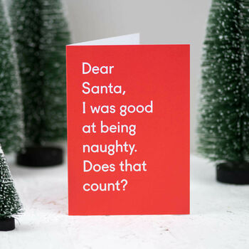 'Good At Being Naughty' Funny Christmas Card, 6 of 6