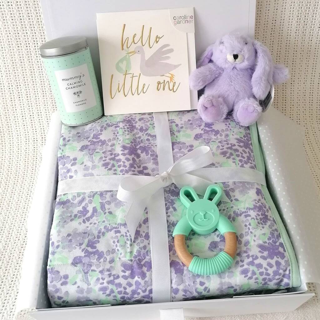 New Baby Girl Blanket Gift Hamper By Beatrice & Barley