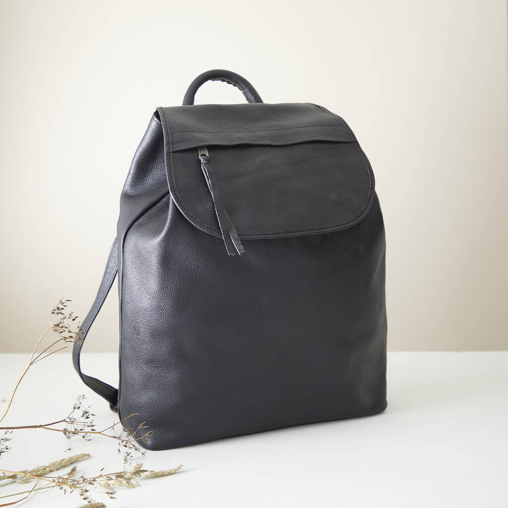 Fair Trade Stylish Versatile Leather Rucksack Backpack, 1 of 12