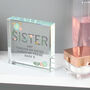 Personalised Floral Sister Crystal Token, thumbnail 1 of 7