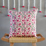 Bahar Floral Pink Cushion Cover, thumbnail 1 of 4