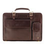 Mens Classic Italian Leather Briefcase. 'The Alanzo', thumbnail 3 of 12