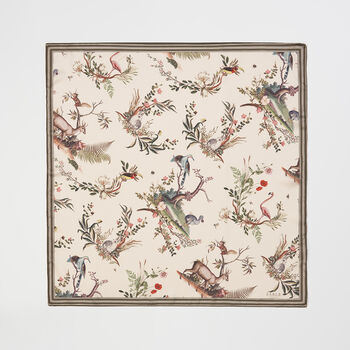 Toile De Jouy Olive Green Square Scarf, 2 of 7