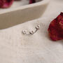 Trio Hearts Personalised Family Initials Ear Climbers Stud Earrings In Silver Or Gold, thumbnail 2 of 6