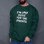 Men's Only Here For The Sprouts Christmas Sweatshirt, thumbnail 7 of 8