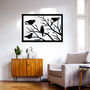 Handmade Wooden Birds On Branches Wall Art For Living Room Decor, thumbnail 1 of 9