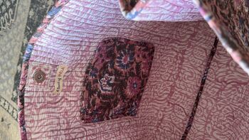 Block Print Quilted Tote Bag, Indian Print Handbag, 12 of 12