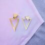 Contemporary Triangle Jewellery Earrings Gift, thumbnail 4 of 5