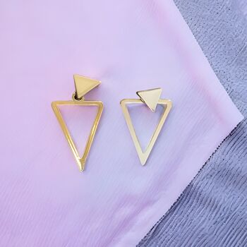 Contemporary Triangle Jewellery Earrings Gift, 4 of 5