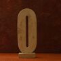Sandstone Totem Sculpture With Cut Out Design, Hand Carved Natural Stone, thumbnail 1 of 2