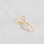 Teardrop Cubic Zirconia Skinny Non Tarnish Ring, thumbnail 2 of 5