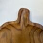 38cm Hand Carved Teak Root Leaf Bowl Wood Serving Dish, thumbnail 7 of 12