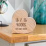 Personalised Oak Heart Wedding Or Anniversary Gift, thumbnail 5 of 5