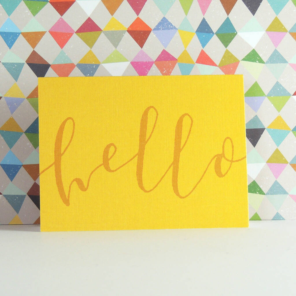 Hello Mini Card By Kali Stileman Publishing | notonthehighstreet.com