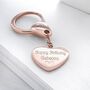 Rose Gold Personalised Heart Keyring, thumbnail 1 of 7