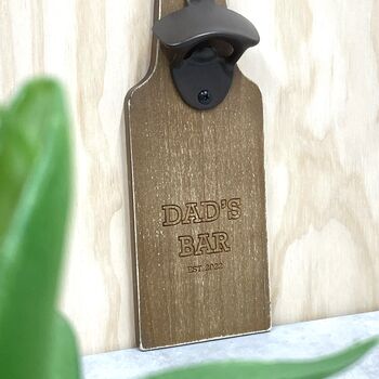 Personalised Magnetic Wooden Wall Bottle Opener, 4 of 4