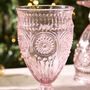 Set Of Four Armas Rose Wine Goblets, thumbnail 4 of 5