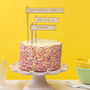 Personalised Three Wooden Flag Birthday Cake Toppers, thumbnail 3 of 5