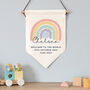 Personalised Rainbow Baby Girl Banner Gift, thumbnail 1 of 2