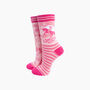 Saddle Up Horse Combed Cotton Odd Socks In Pink, thumbnail 1 of 4