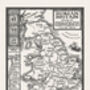 Roman Britain Map Hand Drawn Fine Art Print, thumbnail 6 of 12