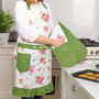 Personalised Floral Apron And Oven Glove Set, thumbnail 1 of 10