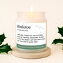 Gingerbread Scented Christmas Candle | 'Mistletoe' Definition | Seasonal Winter Home Décor, thumbnail 1 of 4