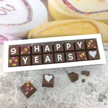 Chocolate Anniversary Gift With Personalised Year, 7 of 12