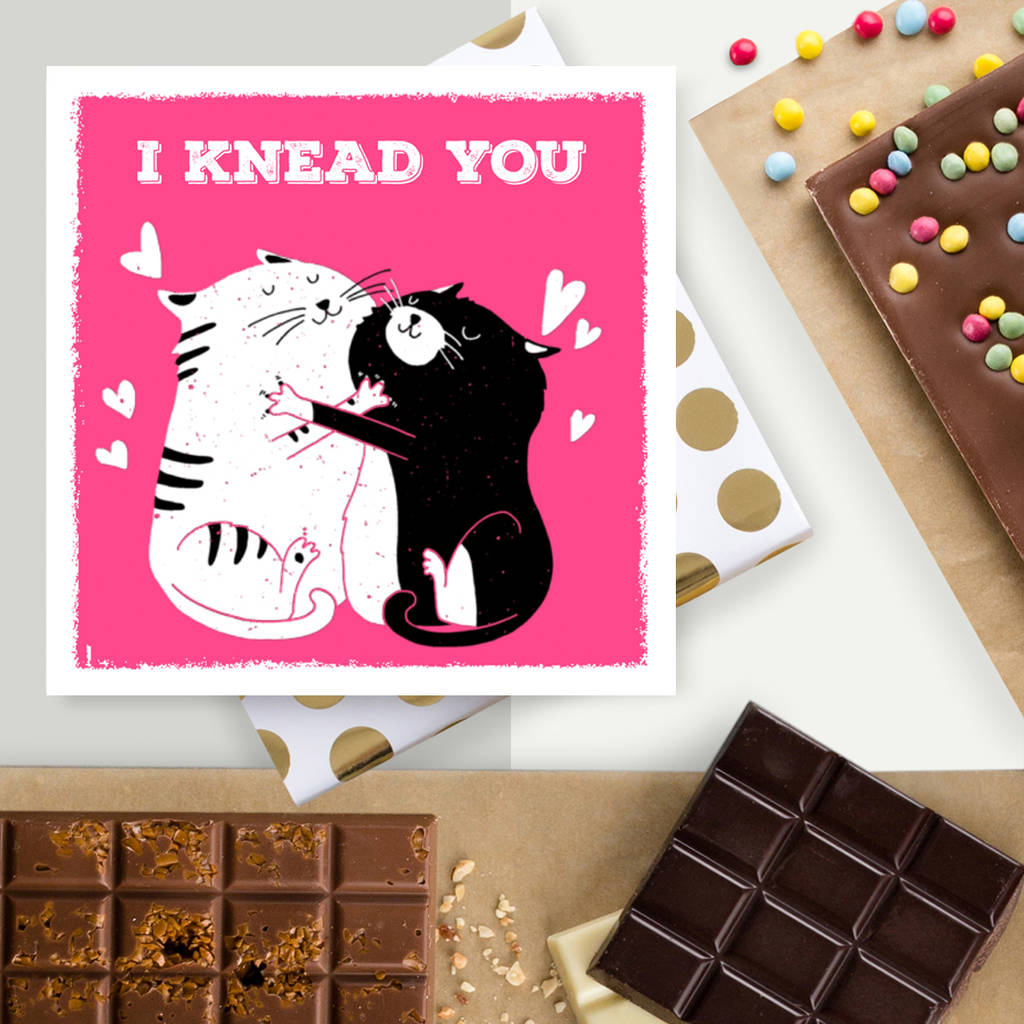 Valentine's Chocolate Card From The Cat Or Cat Lover