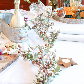 Copper Berry Light Up Festive Table Garland Centrepiece, 4 of 5
