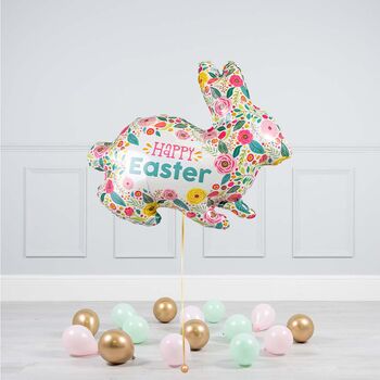 Candy Swirl Garden Floral Easter Bunny Balloon Package, 3 of 4