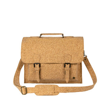 Personalised Cork Leather Messenger Bag, 6 of 8