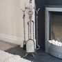 Heavy Pewter Five Piece Fireplace Companion Set Accessories, thumbnail 4 of 10
