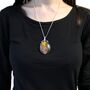 Tigers Eye Silver Wrapped Gemstone Necklace, thumbnail 5 of 7