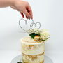 Double Heart Wire Cake Topper, thumbnail 1 of 4